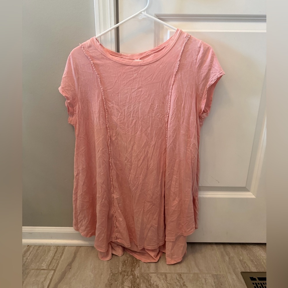 100% cotton Soft Pink Short Sleeve Tee